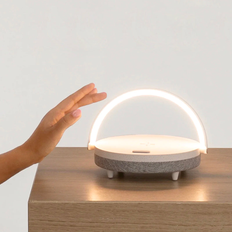 4-in-1 Bedside Lamp with Wireless Charger